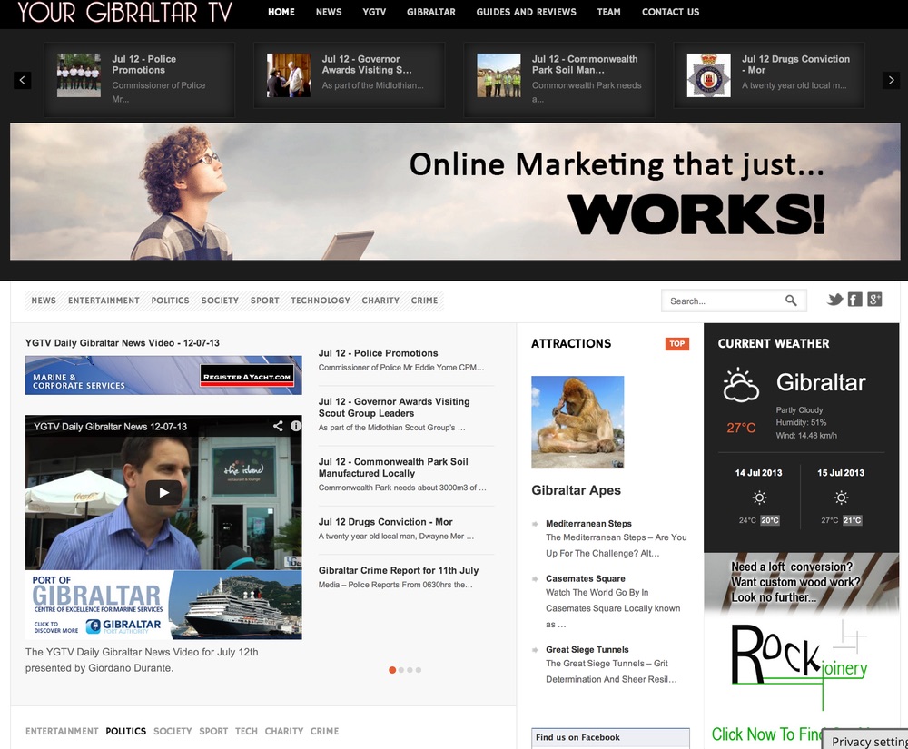 The all new Your Gibraltar TV website.