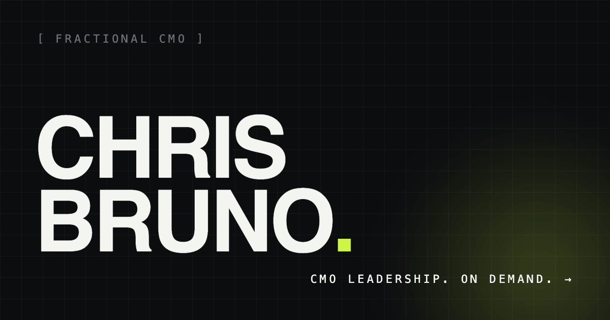 Chris Bruno, fractional CMO